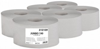 PrimaSoft Jumbo toaletní papír 190 mm, 1 vrstva, recykl, návin 120 m - 6 ks