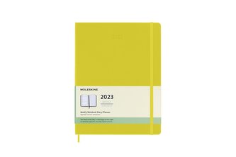 Moleskine Plánovací zápisník 2023 tvrdý žlutý XL