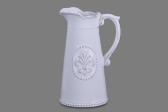 Džbán bílý s ornamentem