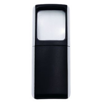 Lupa, černá, 35 x 38 mm, s LED světlem, WEDO 2717501