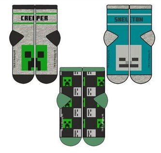 SADA 3 KS PONOŽKY MINECRAFT - velikost 31-34