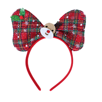 Vánoční čelenka motýlek se sobem