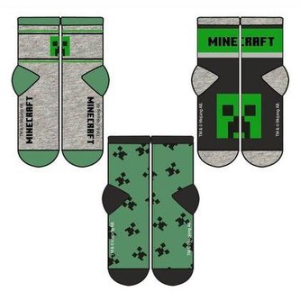 SADA 3 KS PONOŽKY MINECRAFT - velikost 31-34