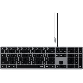 Satechi Slim W3 USB-C Backlit Wired Keyboard US vesmírně šedá